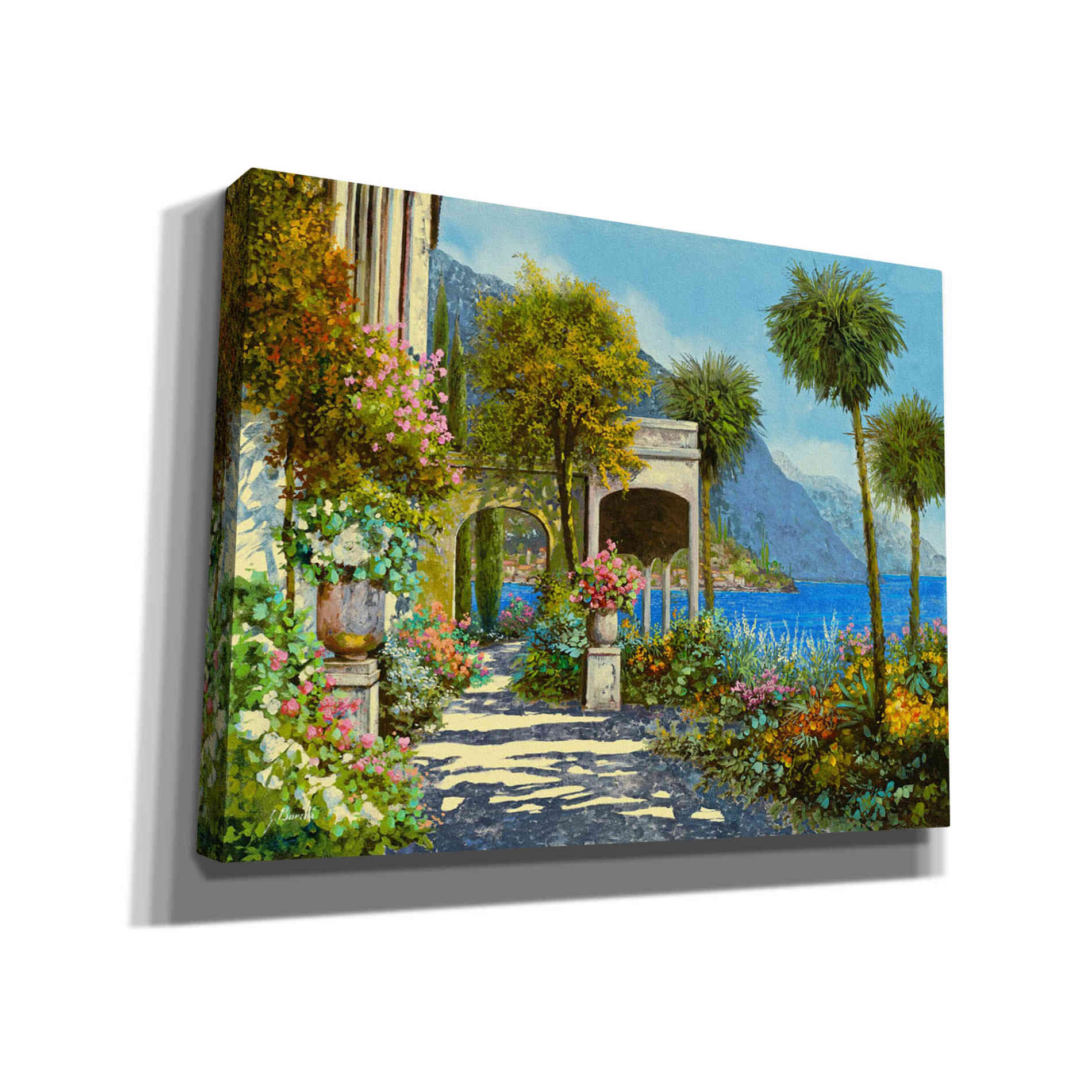 'Passeggiata al Lago' by Guido Borelli, Giclee Canvas Wall Art