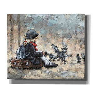 'Waiting for the Train' by Alexander Gunin, Canvas Wall Art,Size C Landscape