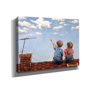 'Counting Clouds' by Alexander Gunin, Canvas Wall Art,Size C Landscape