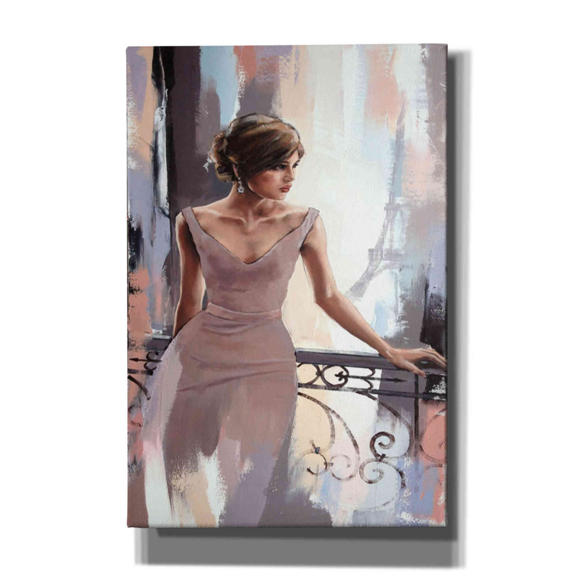 'Evening in Paris' by Alexander Gunin, Canvas Wall Art,Size A Portrait