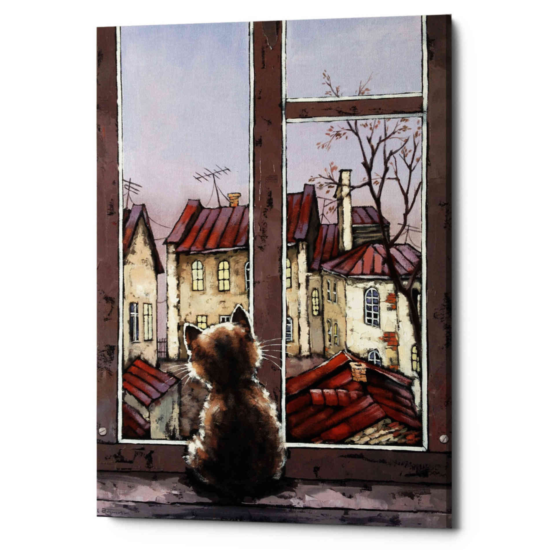 'Old Yard' by Alexander Gunin, Canvas Wall Art,Size A Portrait