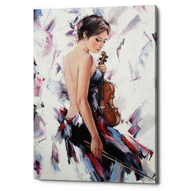 'Violinist' by Alexander Gunin, Canvas Wall Art,Size A Portrait