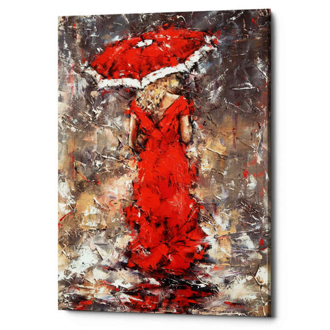 Image of 'Woman With Umbrella' by Alexander Gunin, Canvas Wall Art,Size A Portrait