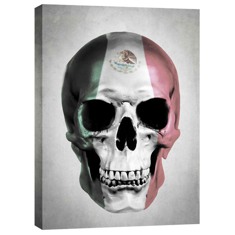 Image of "Mexican Skull Grey" by Nicklas Gustafsson, Giclee Canvas Wall Art