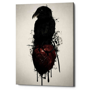 "Raven and Heart Grenade" by Nicklas Gustafsson, Giclee Canvas Wall Art