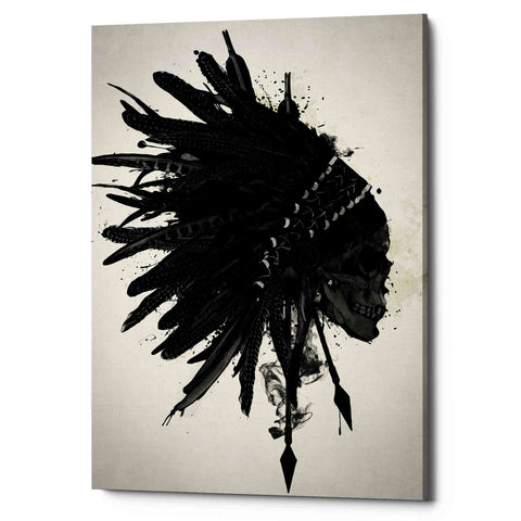 Image of "Warbonnet Skull" by Nicklas Gustafsson, Giclee Canvas Wall Art