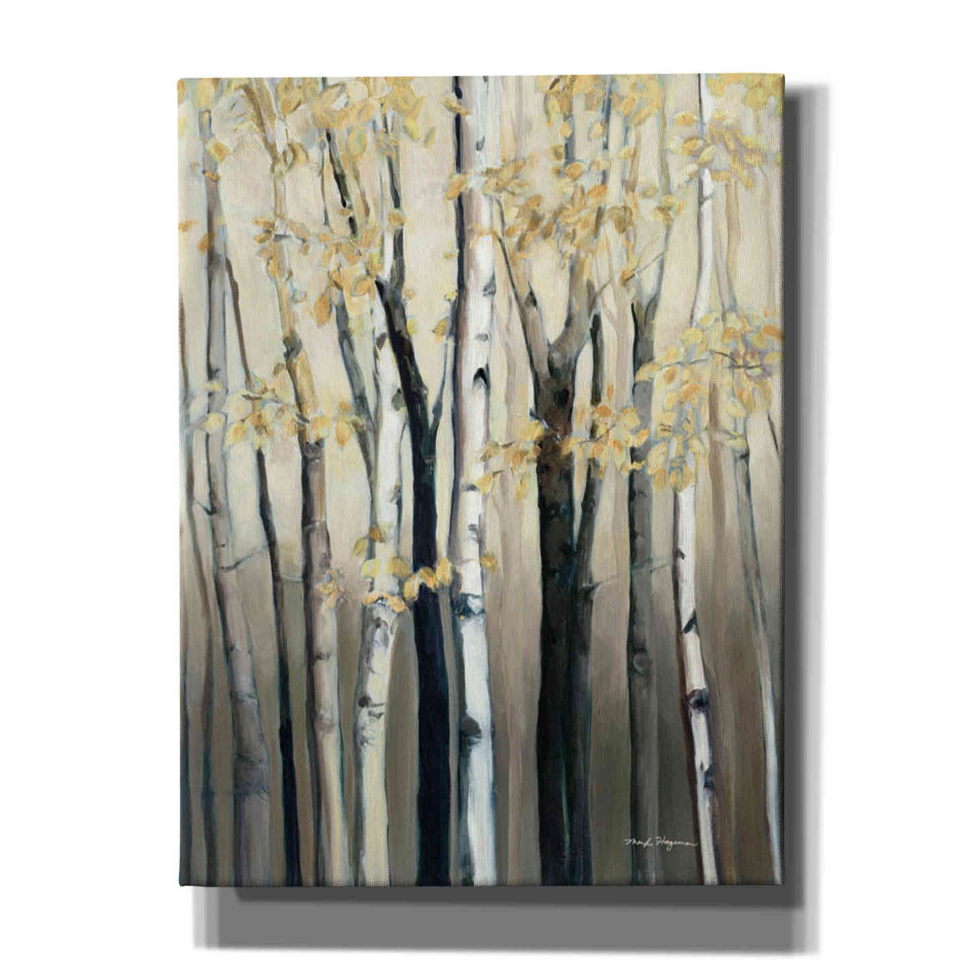 'Golden Birch I' by Marilyn Hageman, Canvas Wall Art