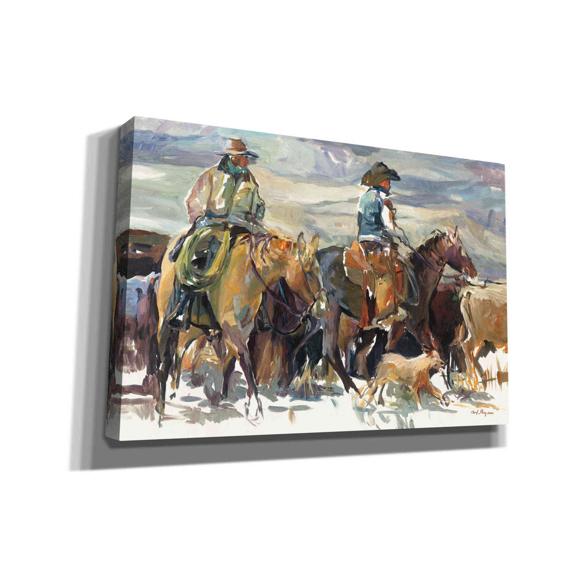 'The Roundup' by Marilyn Hageman, Canvas Wall Art