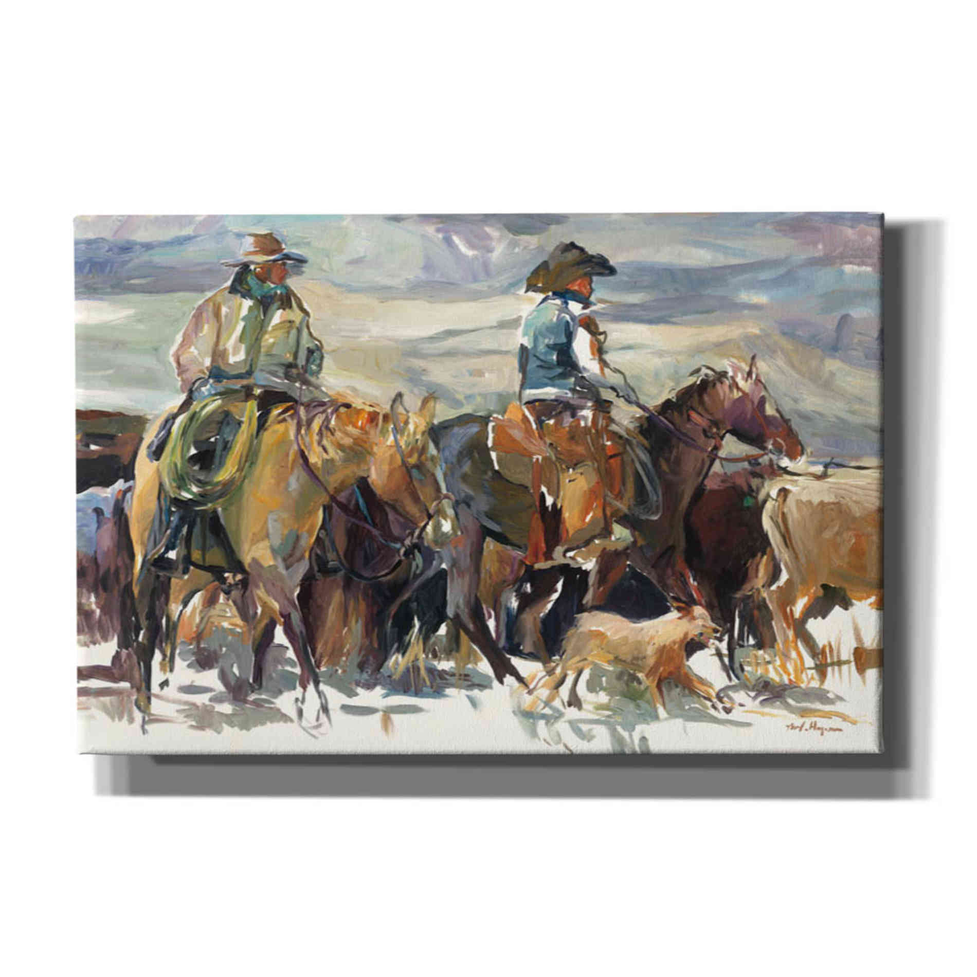 'The Roundup' by Marilyn Hageman, Canvas Wall Art