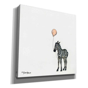 'Nursery Zebra' by Britt Hallowell, Canvas Wall Art,Size 1 Square