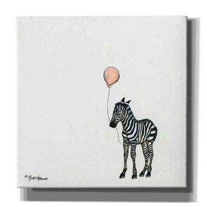 'Nursery Zebra' by Britt Hallowell, Canvas Wall Art,Size 1 Square