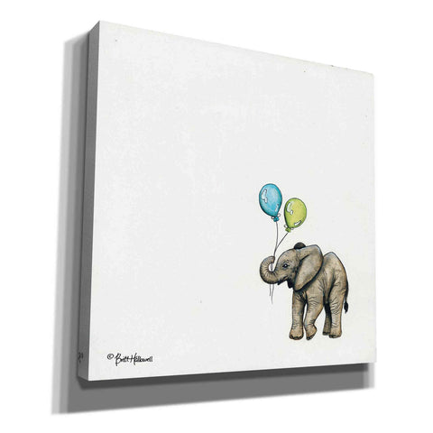 Image of 'Nursery Elephant' by Britt Hallowell, Canvas Wall Art,Size 1 Square