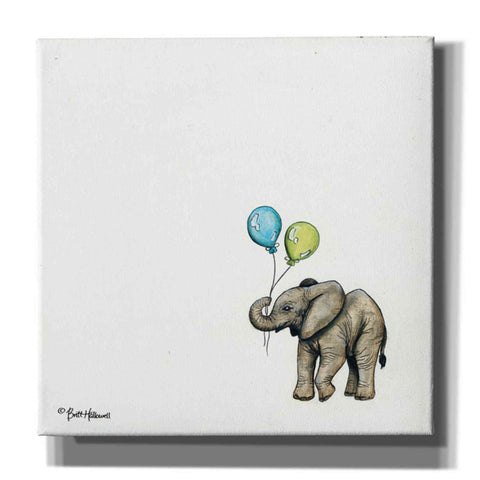 Image of 'Nursery Elephant' by Britt Hallowell, Canvas Wall Art,Size 1 Square
