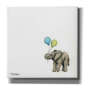 'Nursery Elephant' by Britt Hallowell, Canvas Wall Art,Size 1 Square