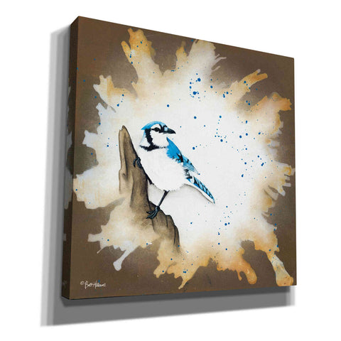 Image of 'Weathered Friends - Blue Jay' by Britt Hallowell, Canvas Wall Art,Size 1 Square