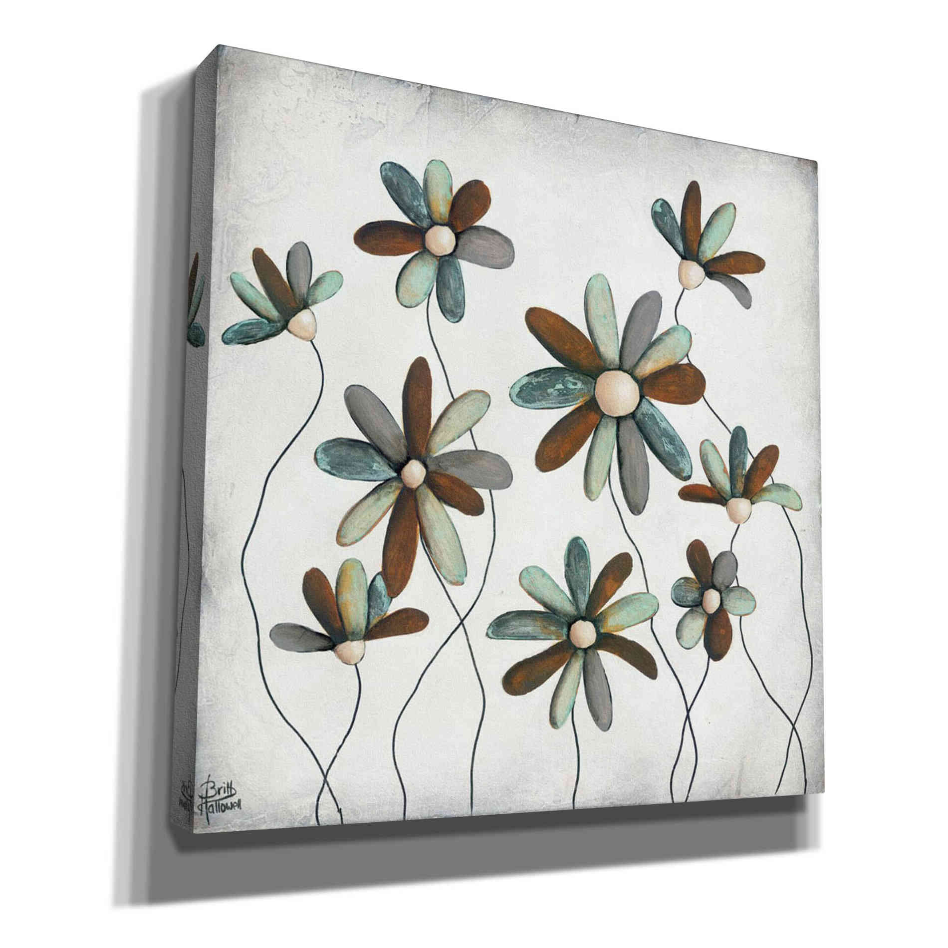 'Patina Petals II' by Britt Hallowell, Canvas Wall Art,Size 1 Square