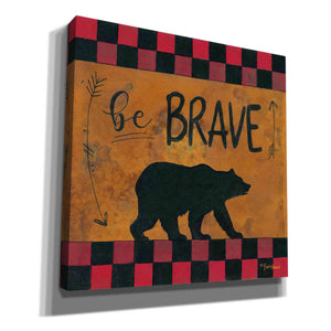 'Be Brave' by Britt Hallowell, Canvas Wall Art,Size 1 Square