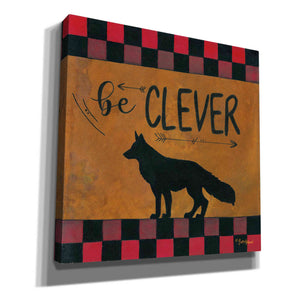 'Be Clever' by Britt Hallowell, Canvas Wall Art,Size 1 Square