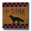 'Be Clever' by Britt Hallowell, Canvas Wall Art,Size 1 Square