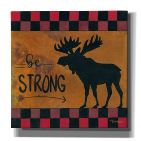 'Be Strong' by Britt Hallowell, Canvas Wall Art,Size 1 Square