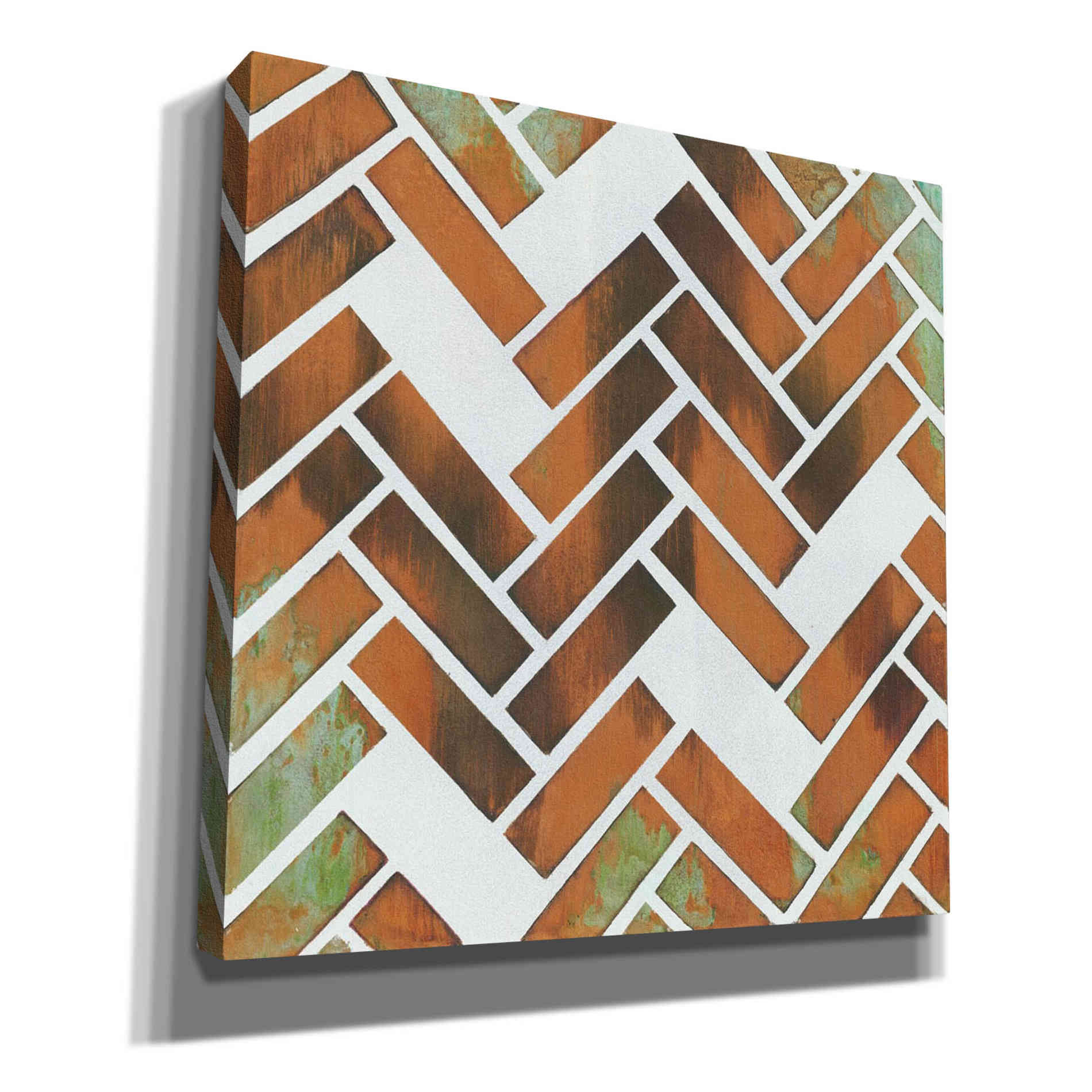 'Herringbone I' by Britt Hallowell, Canvas Wall Art,Size 1 Square