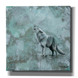 'Simplicity Wolf' by Britt Hallowell, Canvas Wall Art,Size 1 Square