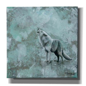 'Simplicity Wolf' by Britt Hallowell, Canvas Wall Art,Size 1 Square