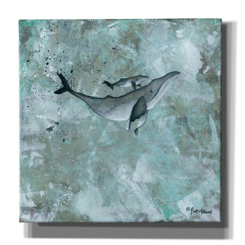 Image of 'Simplicity Humpback' by Britt Hallowell, Canvas Wall Art,Size 1 Square