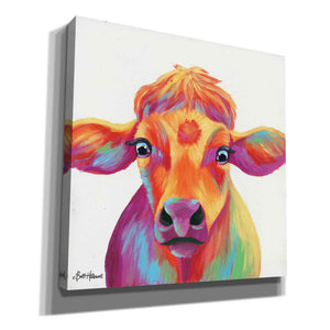 'Cheery Cow' by Britt Hallowell, Canvas Wall Art,Size 1 Square