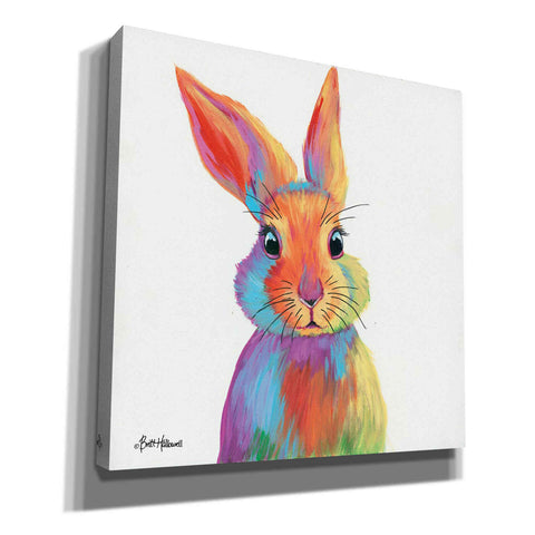 Image of 'Cheery Bunny' by Britt Hallowell, Canvas Wall Art,Size 1 Square