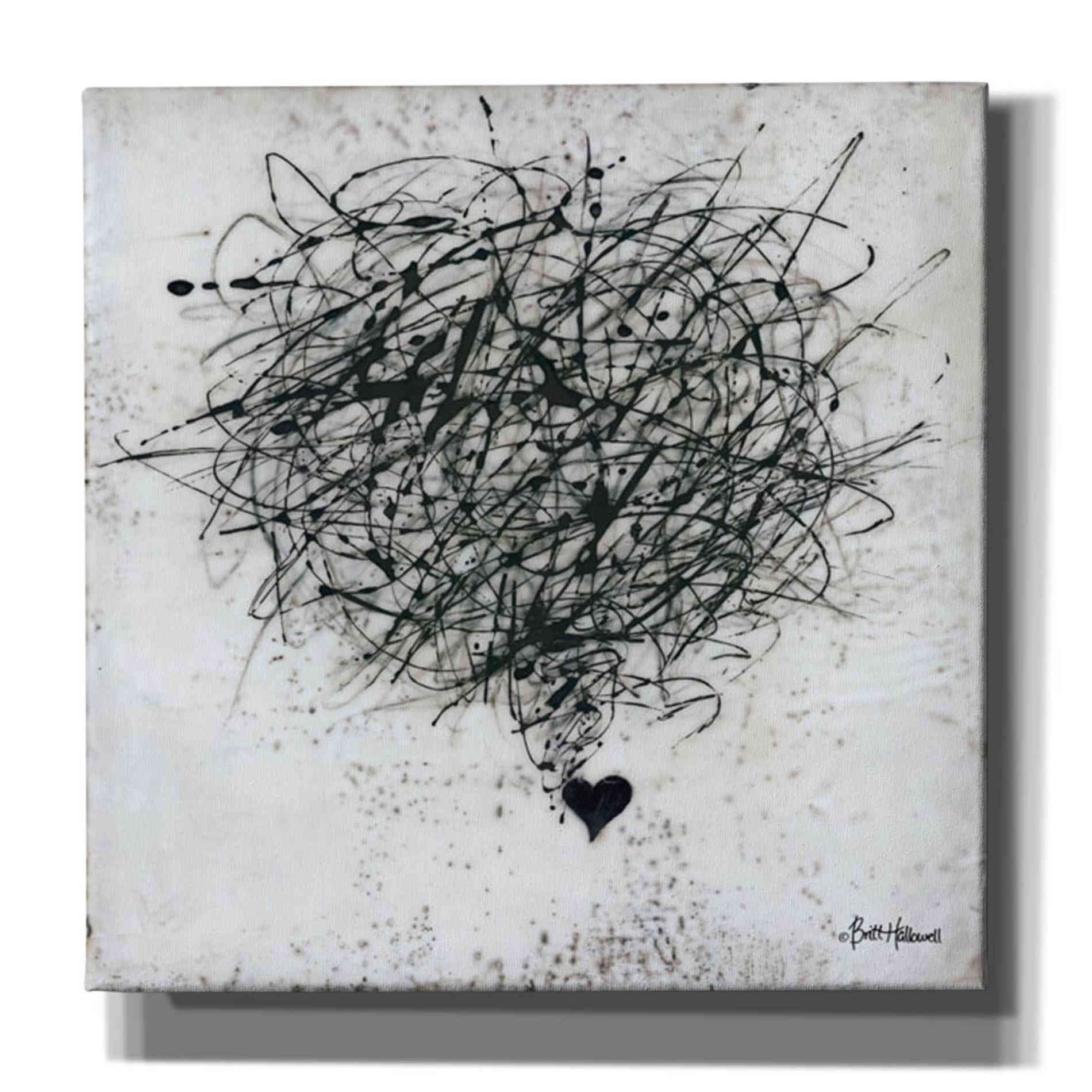 'Crazy Love' by Britt Hallowell, Canvas Wall Art,Size 1 Square