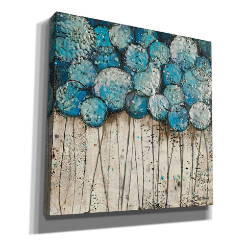 Image of 'Bubble Trees in Blue' by Britt Hallowell, Canvas Wall Art,Size 1 Square