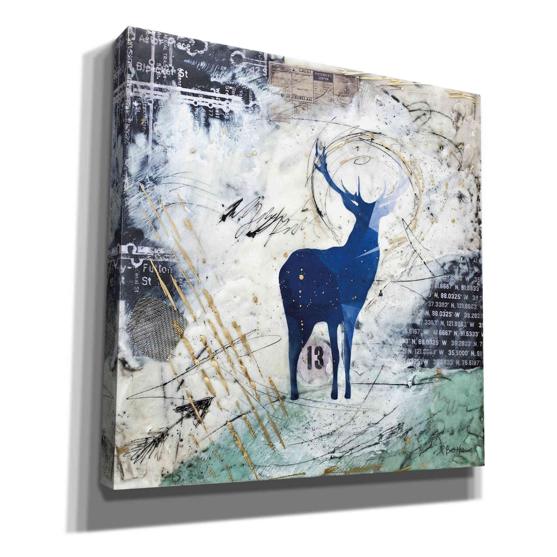 'Wanderer's Spirit' by Britt Hallowell, Canvas Wall Art,Size 1 Square