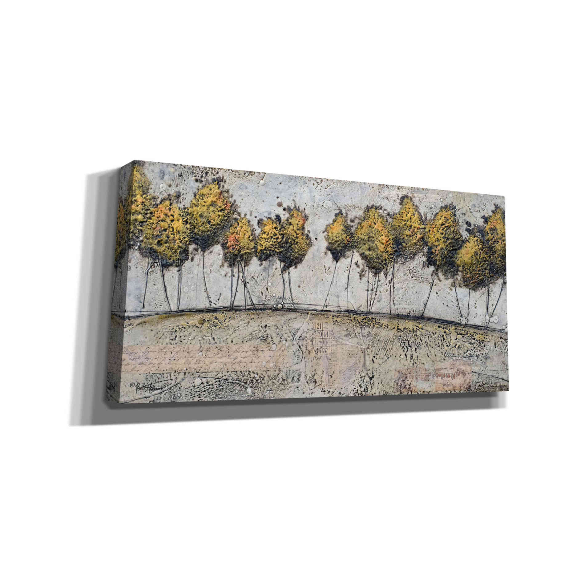 'A Route of Gold' by Britt Hallowell, Canvas Wall Art,Size 2 Landscape