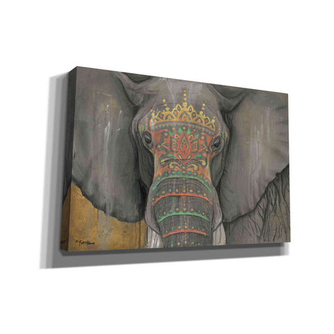Image of 'Tattooed Elephant' by Britt Hallowell, Canvas Wall Art,Size B Landscape