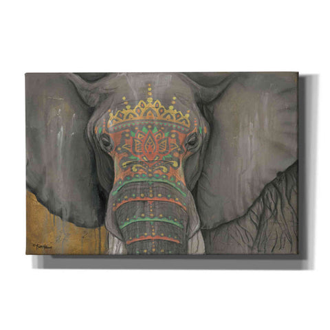 Image of 'Tattooed Elephant' by Britt Hallowell, Canvas Wall Art,Size B Landscape