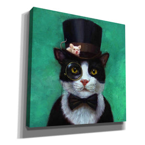 'Tuxedo Cat' by Lucia Heffernan, Canvas Wall Art,Size 1 Square