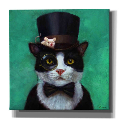 Image of 'Tuxedo Cat' by Lucia Heffernan, Canvas Wall Art,Size 1 Square