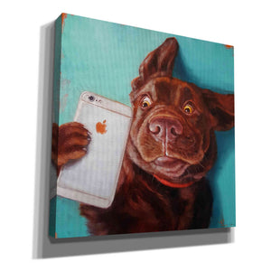 'Dog Selfie' by Lucia Heffernan, Canvas Wall Art,Size 1 Square