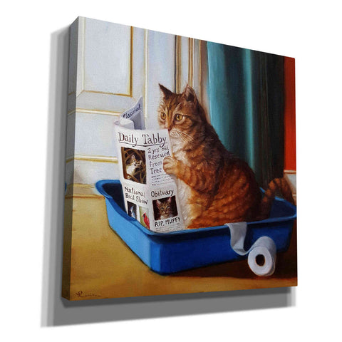 Image of 'Kitty Throne' by Lucia Heffernan, Canvas Wall Art,Size 1 Square
