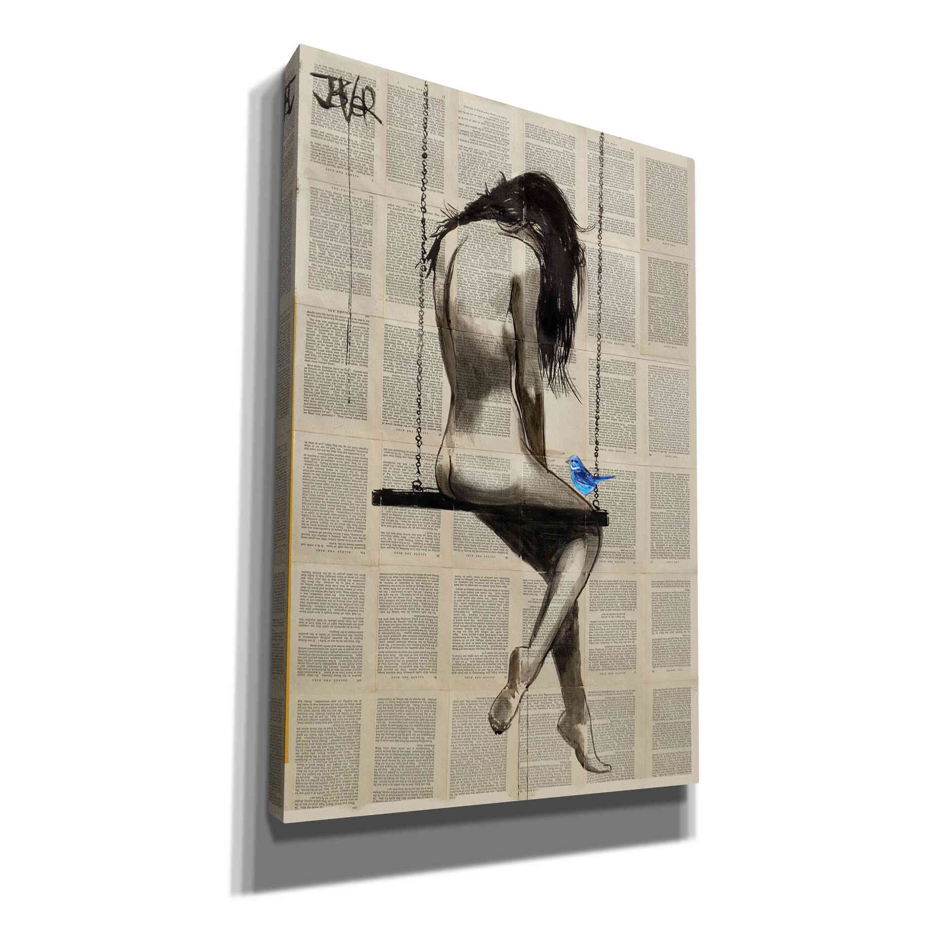 'Dazzling Hope Swing' by Loui Jover, Canvas Wall Art,Size A Portrait