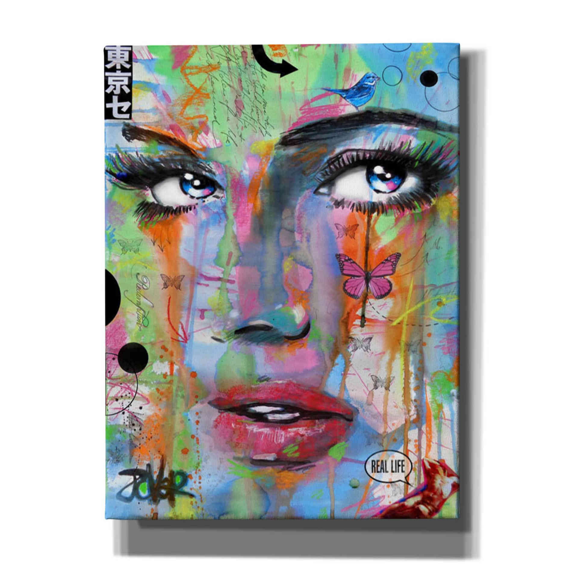'Real Life' by Loui Jover, Canvas Wall Art,Size B Portrait