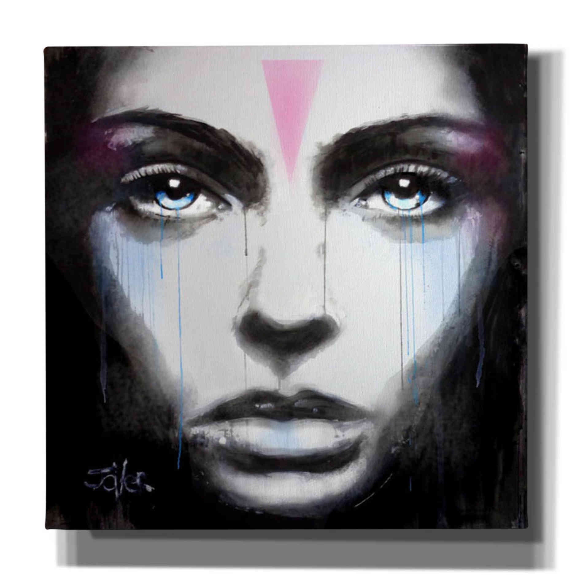 'Modern Primitive' by Loui Jover, Canvas Wall Art,Size 1 Square