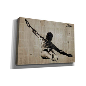 'Flying Free Man' by Loui Jover, Canvas Wall Art,Size A Landscape