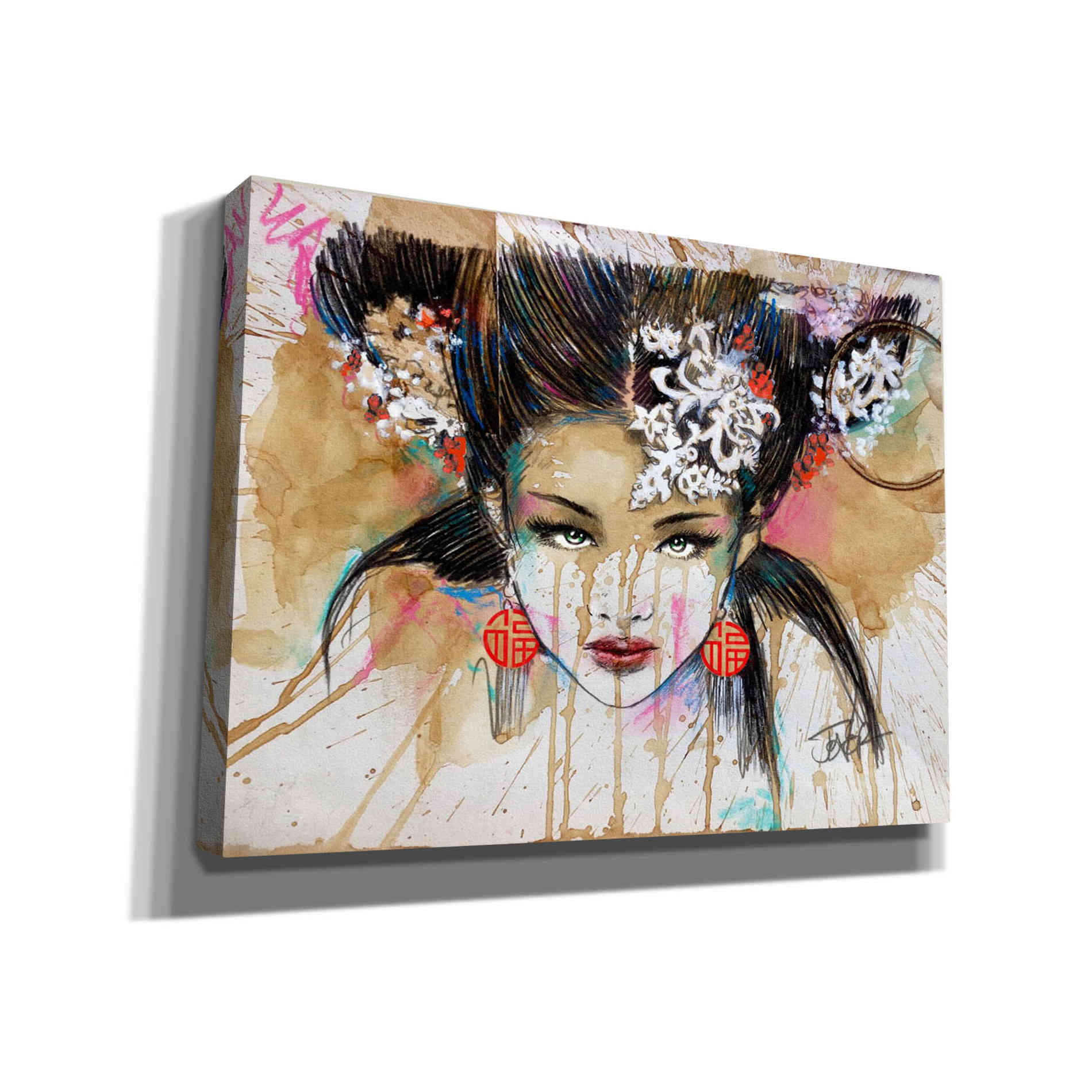 'Lady Luck' by Loui Jover, Canvas Wall Art,Size C Landscape