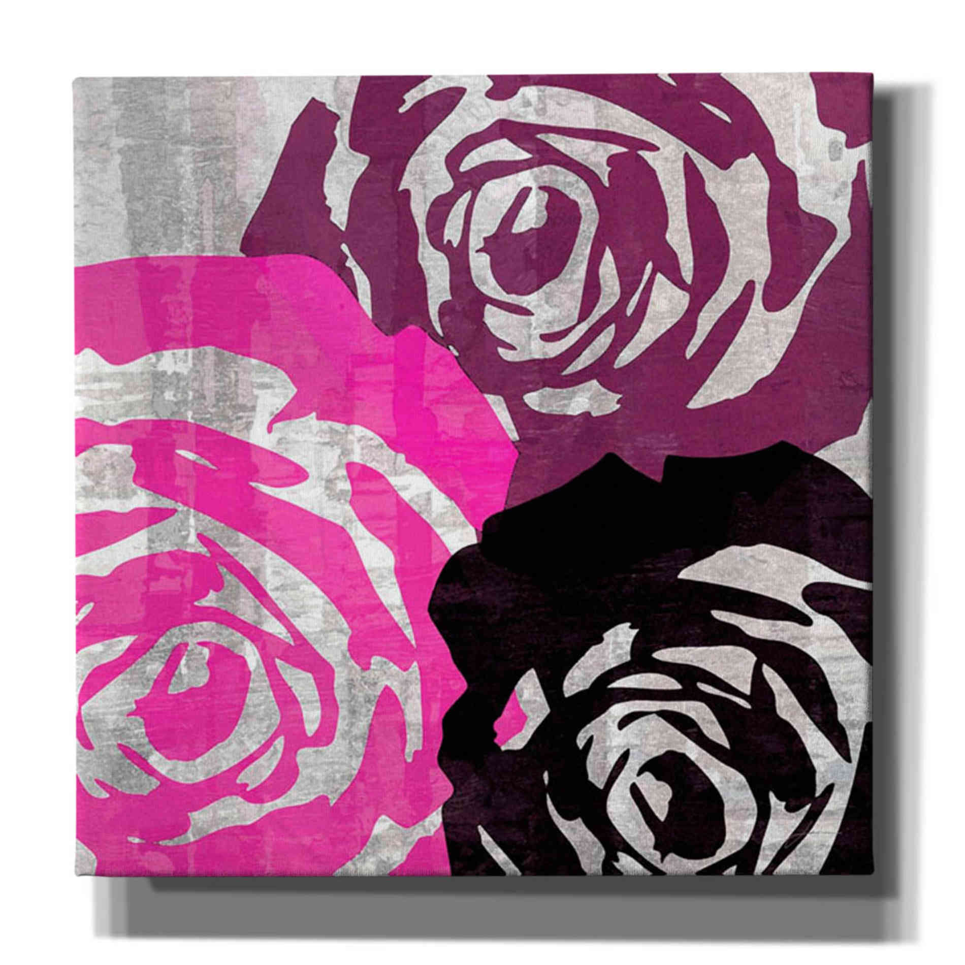 'Bloomer Squares V' by James Burghardt Giclee Canvas Wall Art