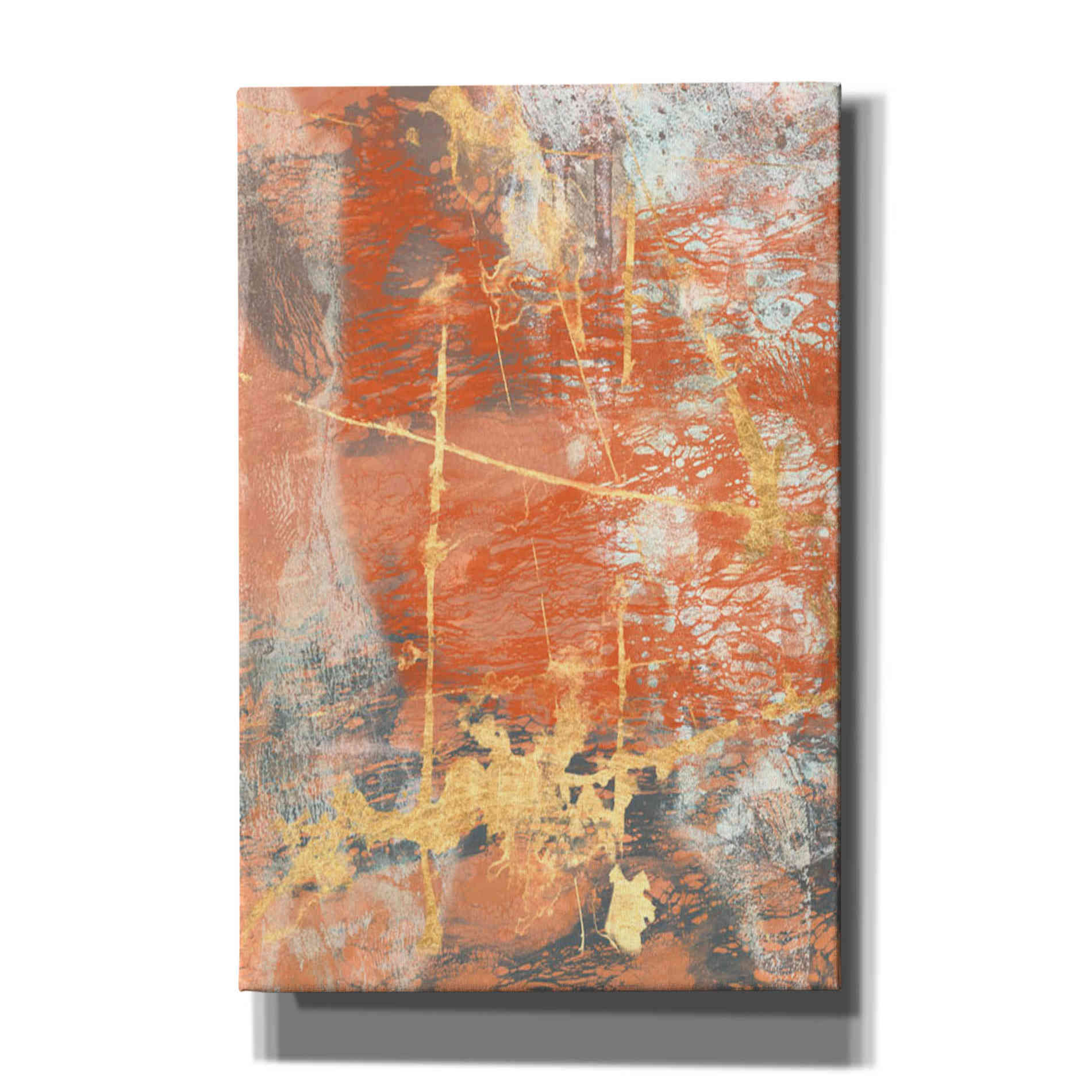 'Terre Cotta Lace I' by Jennifer Goldberger Giclee Canvas Wall Art