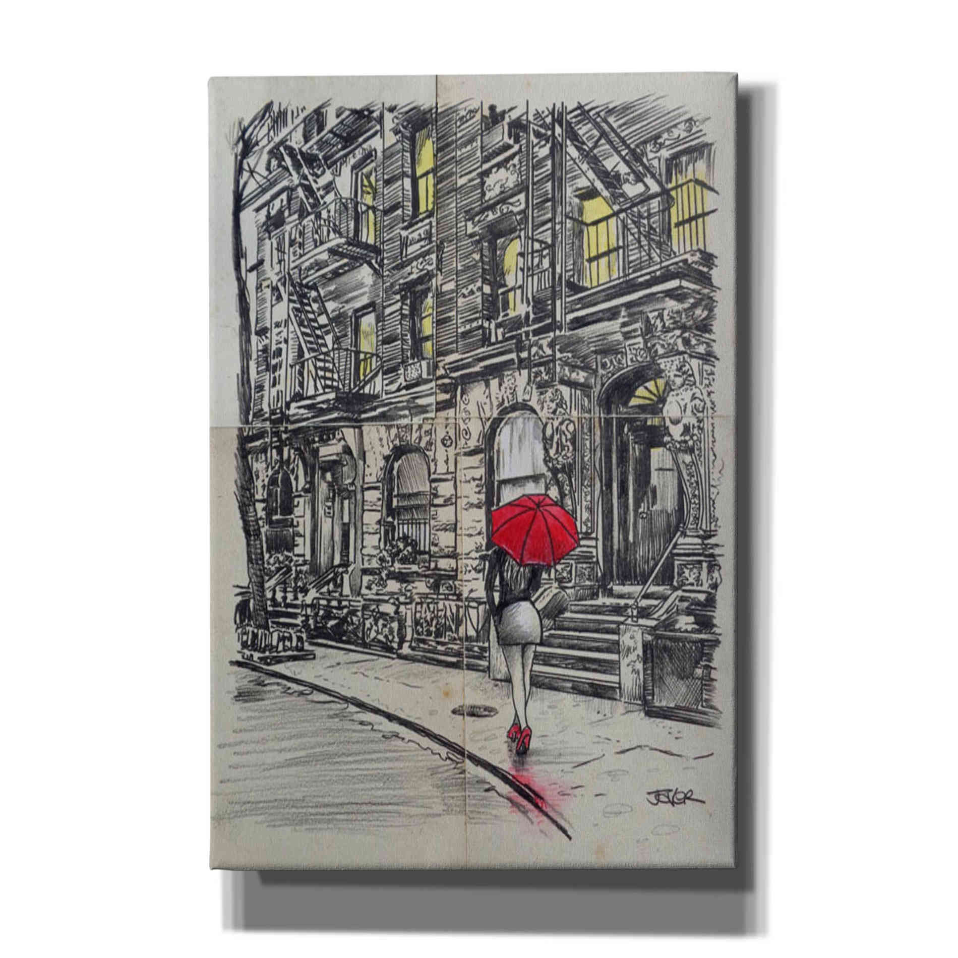 'Burrough Walk' by Loui Jover, Canvas Wall Art