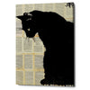 'Cat Black' by Loui Jover, Canvas Wall Art