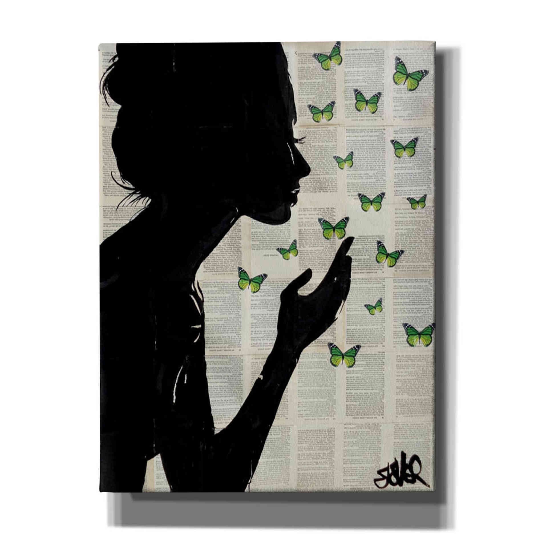 'Simplicity Green' by Loui Jover, Canvas Wall Art